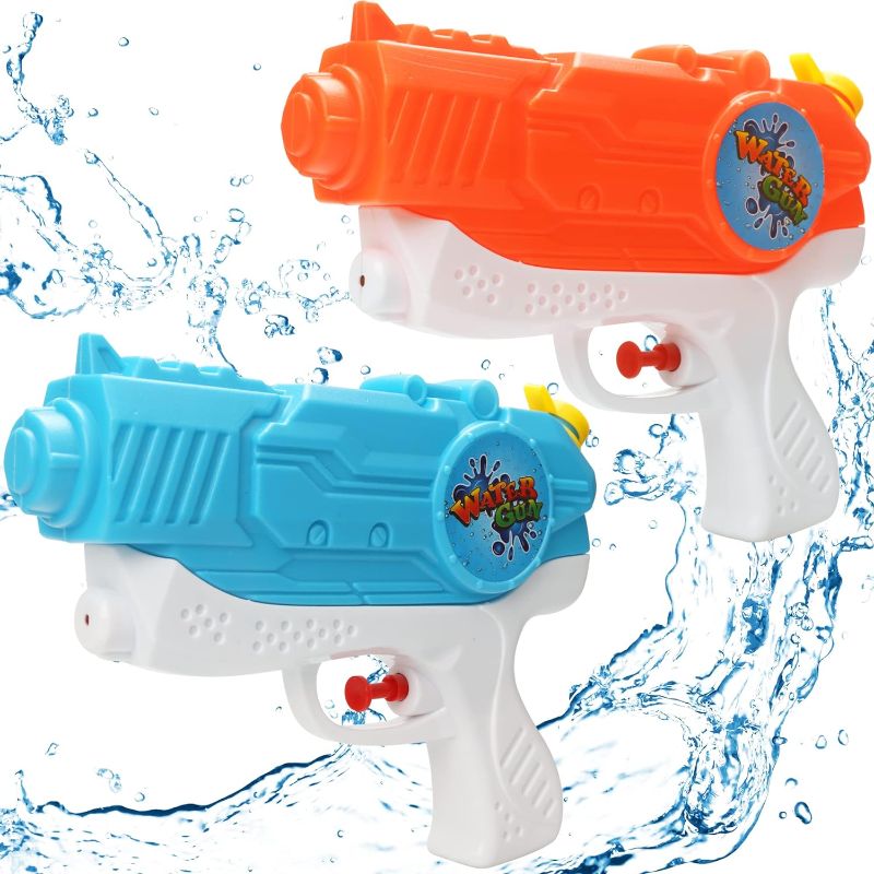 Photo 1 of 2 Pack Water Guns for Kids Boys Girls,Water Pistol Squirt Guns Outdoor Toys,Summer Beach Pool Water Battle Games Toys (2 Pack/200CC)
