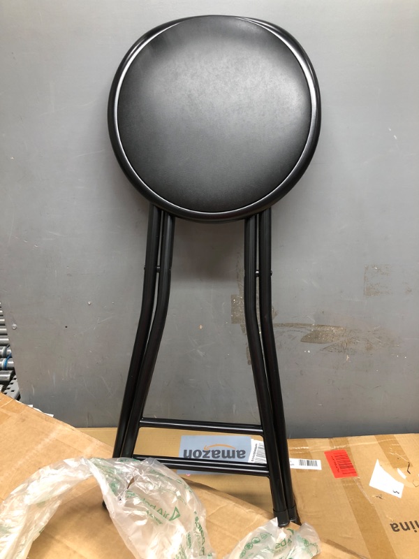 Photo 2 of Black Folding Metal Stool - Freeship