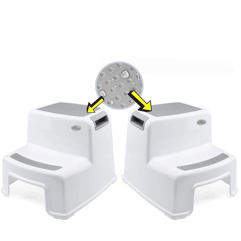 Photo 1 of 
Photo for Reference Only***Dual Height 2 Step Stool for Kids | Slip Resistant Soft Grip Toddler's Stool for Potty Training and Use in The Bathroom or Kitchen | BPA Free for...
Size:Pack of 2
Color:Gray