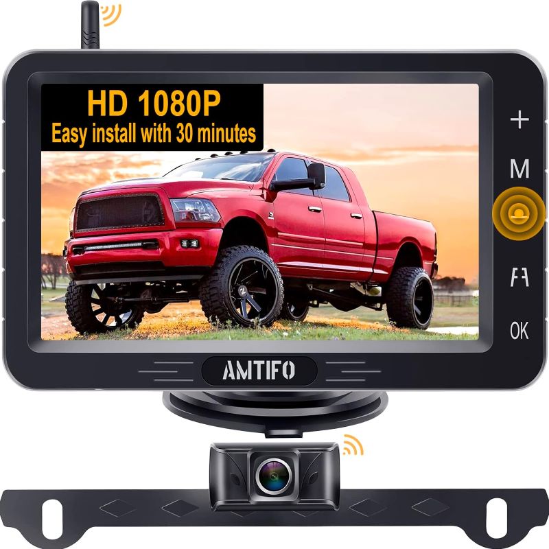 Photo 1 of 
AMTIFO Wireless Backup Camera Touch Key - 5 Inch Split Screen Monitor Truck Rear View Camera Waterproof Clear Night Vision Car Rever Camera System DIY Guide...
Size:5 Inch