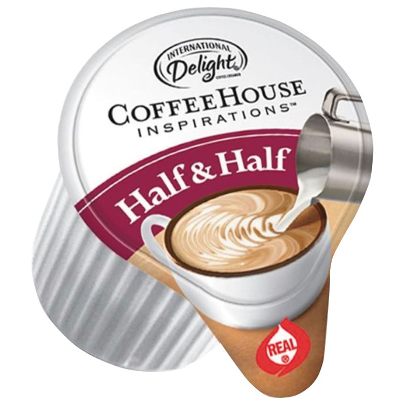 Photo 1 of **Exp 8/21/24**
International Delight Coffee House Half & Half Creamer, 0.4 Oz, (384 pack)