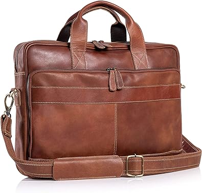 Photo 1 of 
Leather briefcase 18 Inch Laptop Messenger Bags for Men and Women Best Office briefcase Satchel Bag