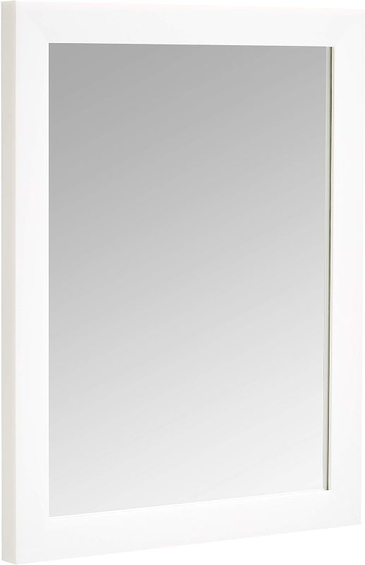 Photo 1 of  Basics Rectangular Wall Mount Mirror 16" x 20", Standard Trim, White