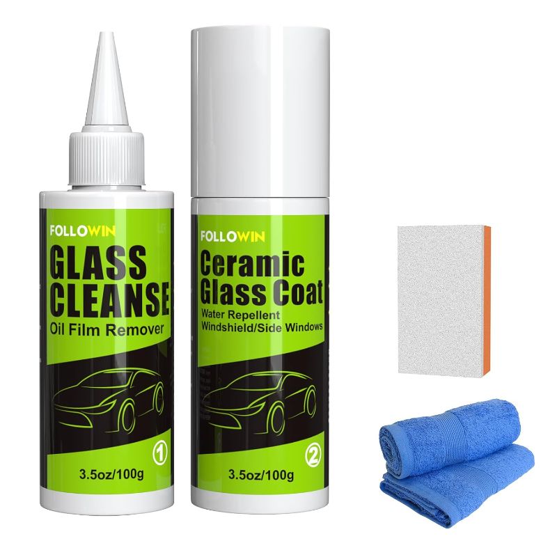 Photo 1 of **pic or reference** Glass Care Kit,Ceramic Coating for Glass,Hydrophobic Sio2 Windshield Coating,Rain Repelling Coating-Improved Visibility Glass Coating