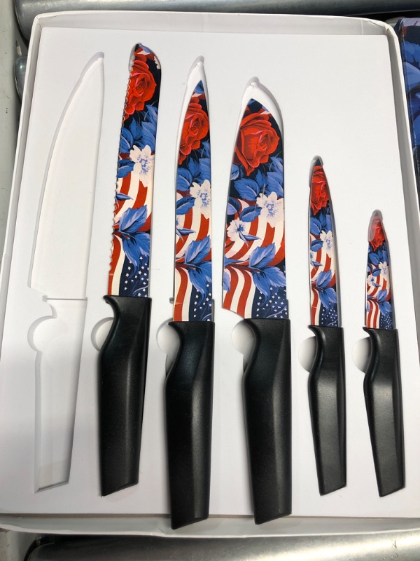 Photo 2 of (missing one)(see images) Knife Set, 6-Piece Kitchen Knife Set, German Stainless Steel, Dishwasher Safe