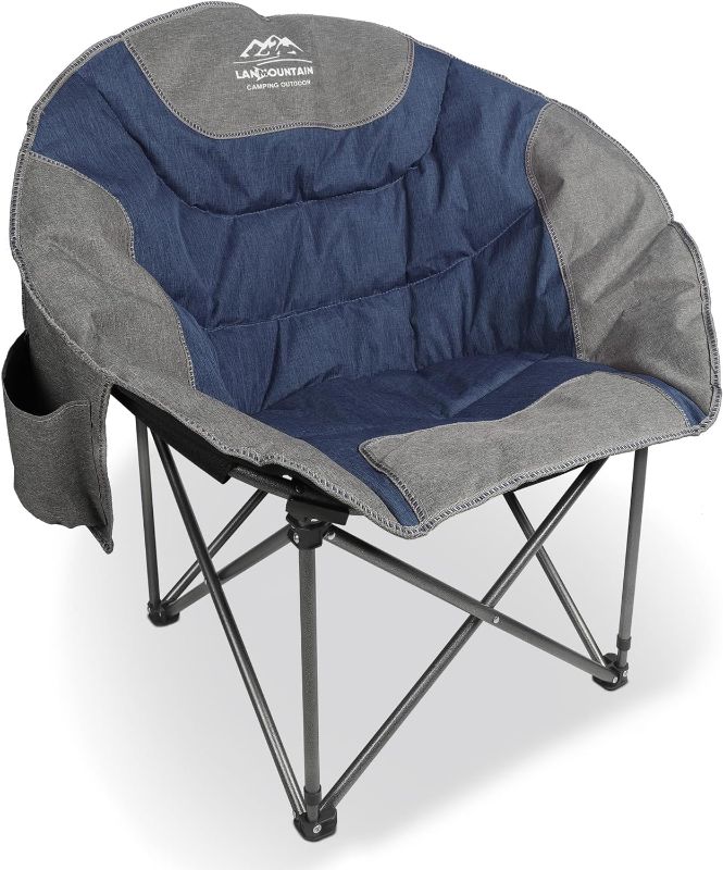 Photo 1 of 
LANMOUNTAIN Portable Moon Camping Chair,Round Folding Lawn Chair with Cup Holder,Cooler Bag,Outdoor Heavy Duty Comfy Chairs,Perfect for Family Camping...
Color:Blue