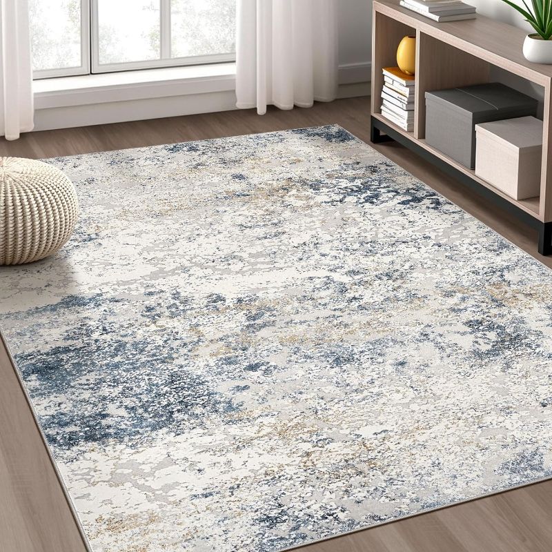 Photo 1 of 
Area Rug Living Room Rugs -Abstract Large Soft Indoor Washable Rug Neutral Modern Low Pile Carpet for Bedroom Dining Room Farmhouse Home Office - Beige...

Color:Beige Blue