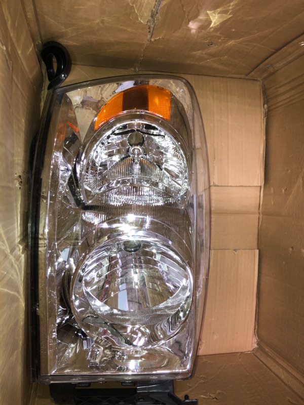 Photo 2 of **It's only one** Auto Dynasty Factory Style Headlights Assembly Head Lamps Compatible with Dodge Ram 1500 2500 3500 06-09, Driver and Passenger Side, Chrome Housing Amber Corner 1pc 