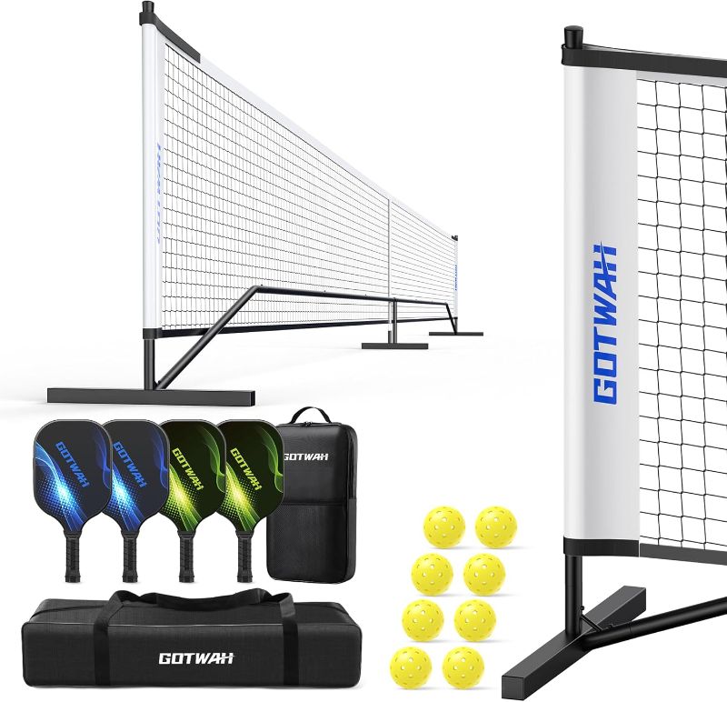 Photo 1 of (missing items)(incomplete) Portable Pickleball Set with Net for Driveway - 22FT Regulation Size Pickleball Net System