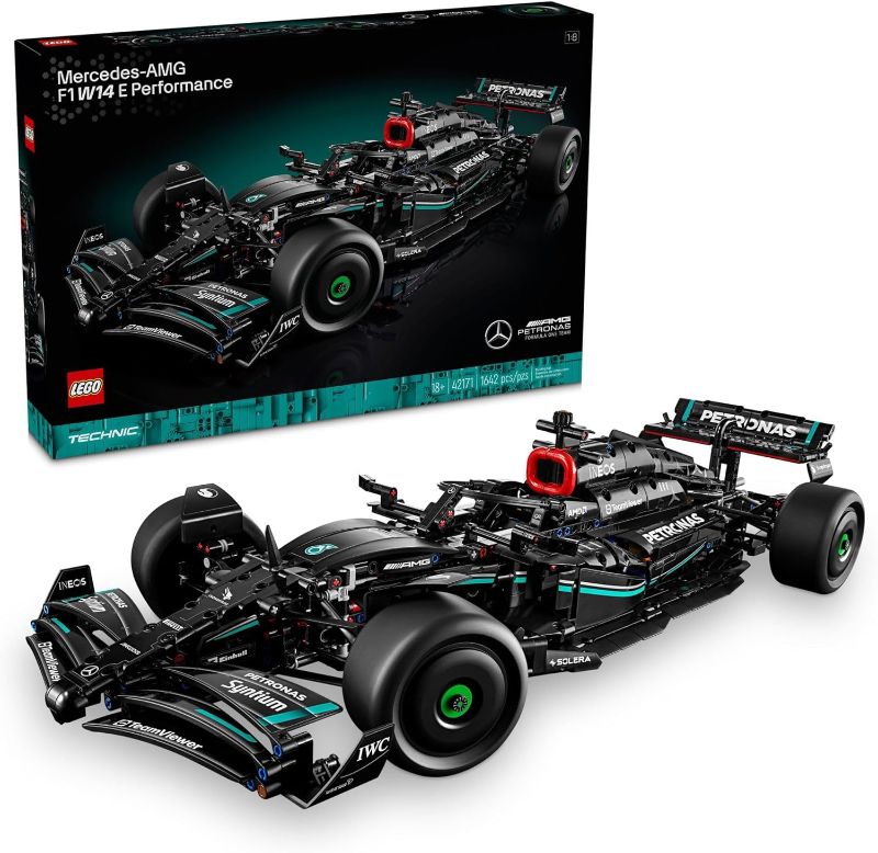 Photo 1 of ***(PARTS ONLY/NO RETURNS OR REFUNDS/ SEE NOTES) ***
LEGO Technic Mercedes-AMG F1 W14 E Performance Race Car Building Set, Scale Model Car Gift for Adults, Authentically Detailed Build and Display Model for Home or Office Décor, 42171
