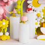 Photo 1 of Asee'm Cylinder Pedestal Stands Display 3PCS White Round Pedestal Decor Backdrop Dessert Table Pillars for Party Birthday Wedding Props Baby Shower Event Decoration
