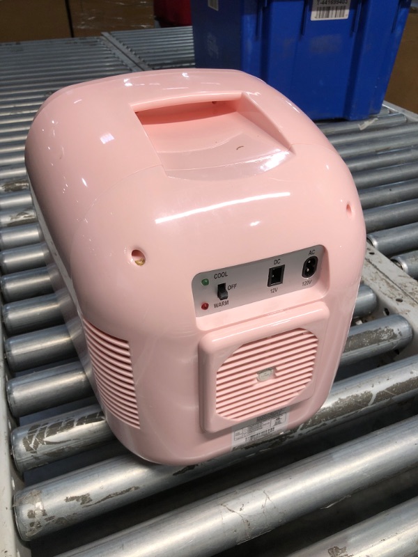 Photo 4 of (READ FULL POST) Frigidaire EFMIS462 Retro 12-Can Mini Personal Fridge Portable Cooler for Car, Office, Bedroom, Dorm Room, or Cabin, 11.22"D x 12.6"W x 12.6"H, Pink Pink Cooler