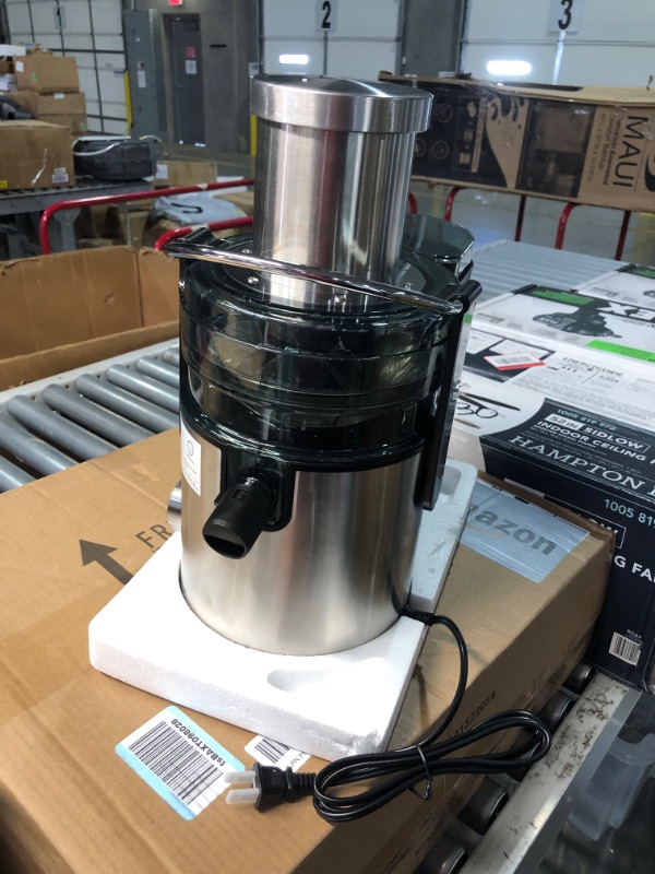 Photo 3 of ***USED - DAMAGED - CRACKED - SEE PICTURES***
Healnitor 1000W 3-Speed LED Centrifugal Juicer Machines Vegetable and Fruit, 3.5" Big Wide Chute, Easy Clean, High Juice Yield, BPA Free, Stainless Steel