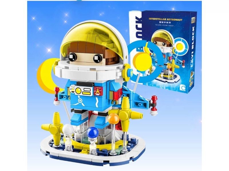 Photo 1 of (NON-REFUNDABLE) Astronaut Space Brickheadz Building Block Kit, 299 PCS Explore Space Creative DIY Building Brick Toys for Home Christmas Holiday Decorations and Gifts for 6 7 8 9 10+ Age Kids and Adult