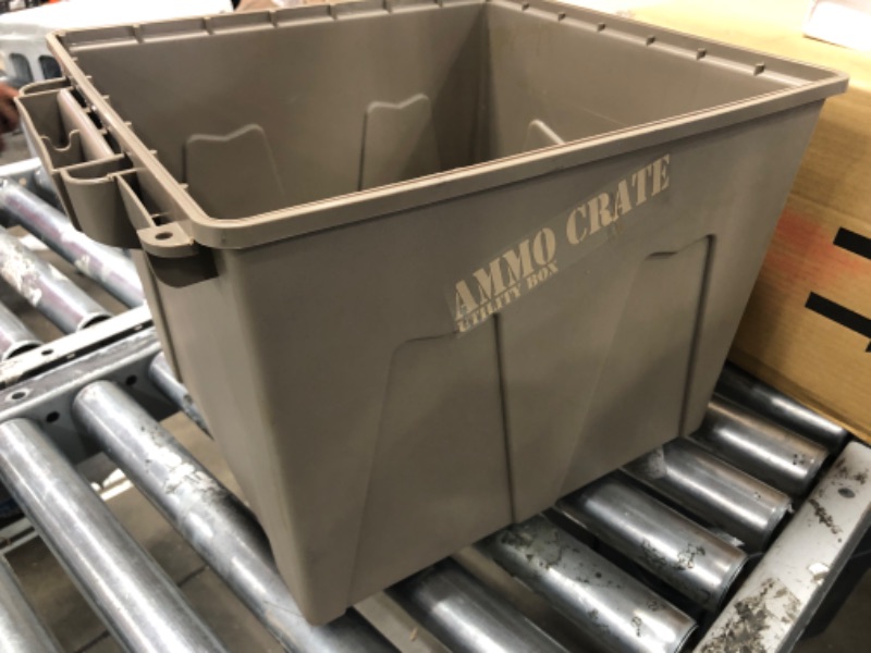 Photo 2 of * MISSING LID* MTM ACR7-18 Ammo Crate Utility Box, Large, Green
