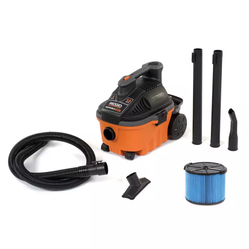 Photo 1 of ***HEAVILY USED - DOESN'T POWER ON - SEE COMMENTS***
4 Gallon 5.0 Peak HP Portable Shop Vac Wet Dry Vacuum with Fine Dust Filter, Locking Hose and Accessories