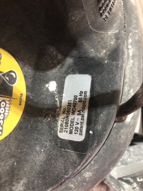 Photo 3 of ***HEAVILY USED - DOESN'T POWER ON - SEE COMMENTS***
4 Gallon 5.0 Peak HP Portable Shop Vac Wet Dry Vacuum with Fine Dust Filter, Locking Hose and Accessories