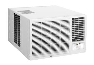 Photo 1 of **FOR SCRAP ONLY** LG 18,000 BTU Smart Window Air Conditioner with Heat, 230V, Cools up to 1000 Sq. Ft., Window AC with Smartphone and Voice Control, LG ThinQ Technology, Works with Amazon Alexa and Hey Google, White Bright White 1 Count (Pack of 1) Wifi 