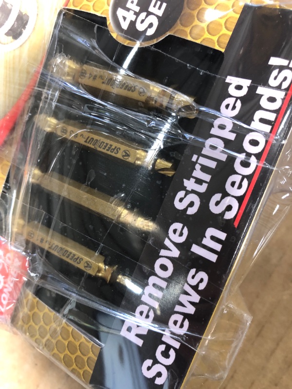 Photo 1 of *DAMAGED TIPS* Speed Out Titanium Damaged Screw Extractor Kit, 4 Piece Set