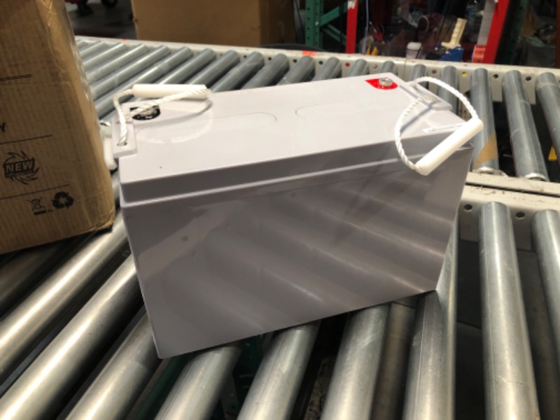 Photo 1 of ***USED - UNABLE TO TEST***
Renogy Deep Cycle AGM 12 Volt 100Ah Battery, 3% Self-Discharge Rate, 1100A Max Discharge Current, Safe Charge Appliances for RV, Camping, Cabin, Marine and Off-Grid System, Maintenance-Free