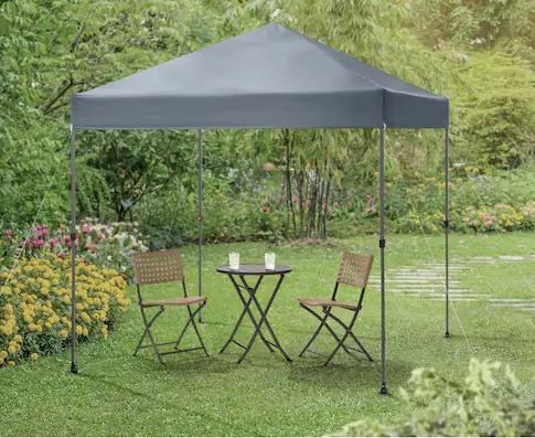 Photo 1 of 
Everbilt
8 ft. X 8 ft. Grey Straight Leg Instant Canopy Pop Up Tent Sto-N-Go