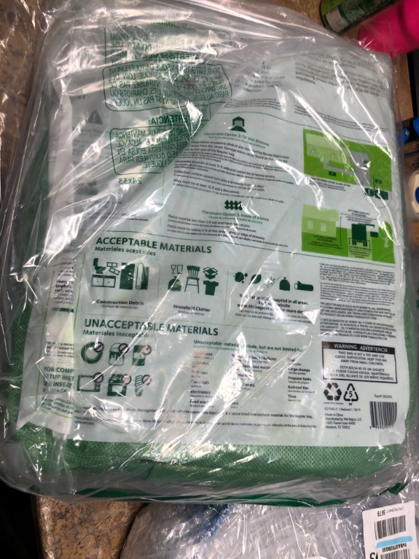 Photo 2 of BAGSTER 3CUYD Dumpster in a Bag holds up to 3,300 lb, Green