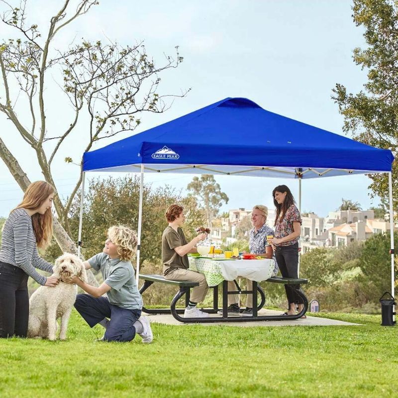 Photo 1 of ***NONREFUNDABLE - NOT FUNCTIONAL - FOR PARTS ONLY - SEE COMMENTS***
EAGLE PEAK 10x10 Pop Up Canopy Tent with Carry Bag, Blue