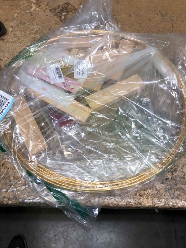 Photo 1 of 10 Pack Floral Hoop with Holders and 38-Yard Paddle Wire 16 Inch Metal Rings for DIY Centerpiece Table Decorations Crafts Macrame Rings Hoop Wreath Dream.