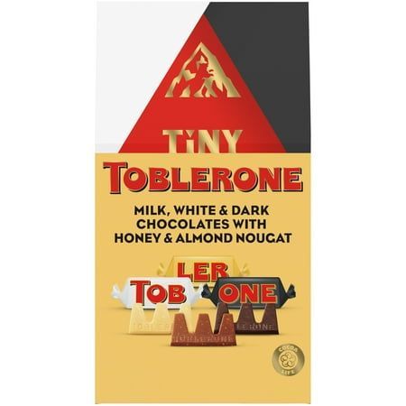 Photo 1 of *BB AUG 05 2024* Tiny Toblerone Assorted Chocolate Bars with Honey and Almond Nougat 7.61 Oz (27 Pieces)