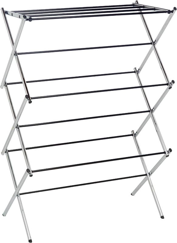 Photo 1 of **EASY TO FOLD **
Foldable Laundry Rack for Air Drying Clothing, 29.4 x 14.8 x 41.9 inches (LxWxH), Chrome Silver