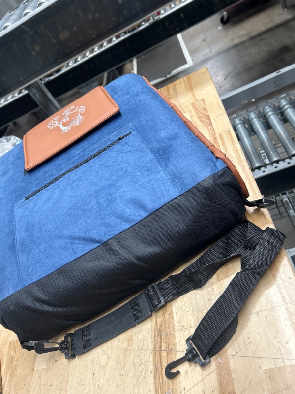 Photo 1 of ** ONE HOOK FOR STRAP IS BROKEN, SEE PHOTO*(**
blue foldable yoga seat