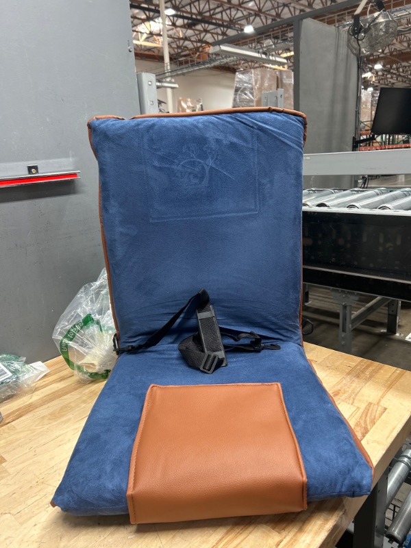 Photo 1 of ** ONE HOOK FOR STRAP IS BROKEN, SEE PHOTO*(**
blue foldable yoga seat