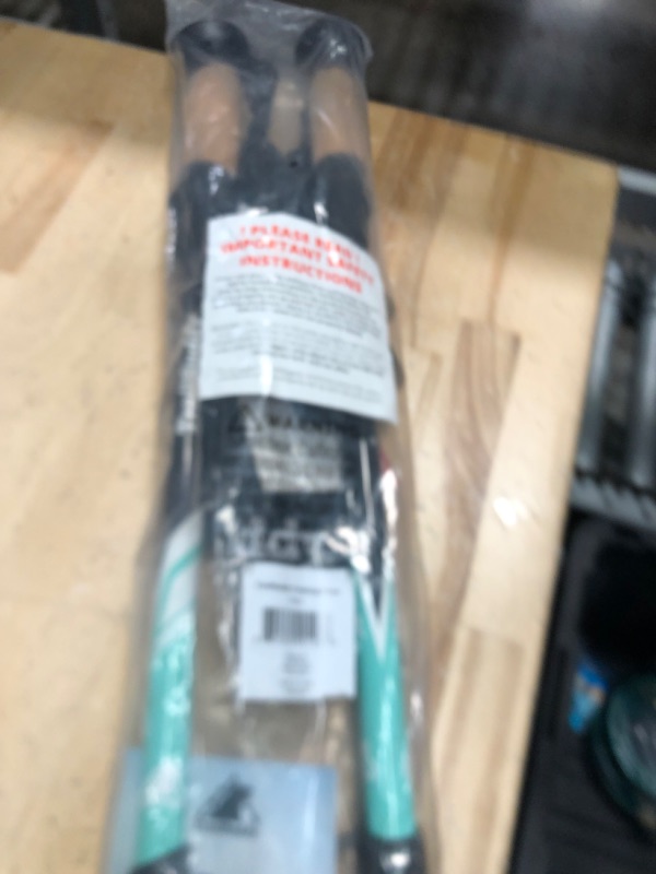 Photo 1 of  - Pair of 2 Walking Sticks for Hiking, 7075 Aluminum with Cork Grip Aqua Sky