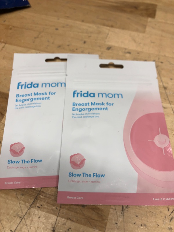 Photo 2 of **2 PACK**Frida Mom Breast Pads, Reusable Breast Mask for Engorgement, Made with Cabbage, Jasmine, & Sage, Breastfeeding Essentials, 2 Sheet Masks 2 Count (Pack of 1) Breast Sheet Mask - Anti-galactagogue