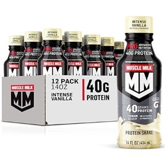 Photo 1 of *10/24/2024* Muscle Milk Pro Advanced Nutrition Protein Shake, Intense Vanilla, 14 Fl Oz Bottle 