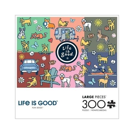 Photo 1 of Buffalo Games 300-Piece Life Is Good Fun Dogs Adult Interlocking Jigsaw Puzzle
