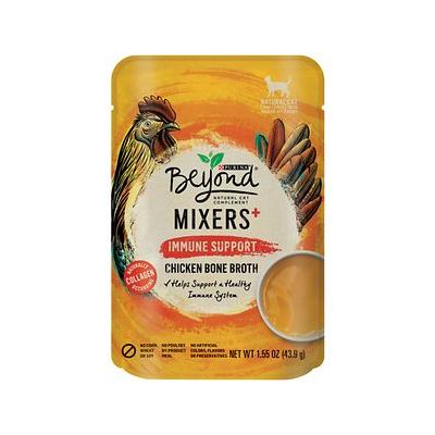 Photo 1 of *7/2025* Purina Beyond Mixers Immune Support Chicken Bone Broth Wet Cat Food Complement, 1.55-oz pouch, case of 16