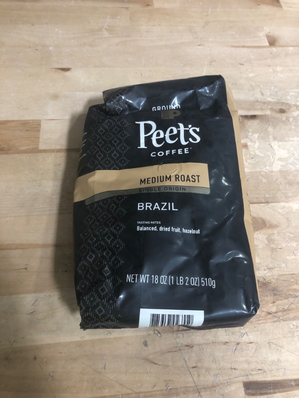 Photo 2 of *6/20/2024* Peets Brazil Single Origin Medium Roast Ground Coffee - 18oz