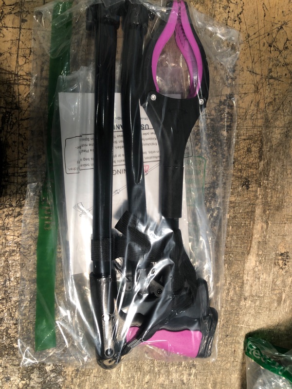 Photo 2 of 36" Grabber Reacher Tool, Foldable Reacher Grabber Pickup Tool with 360° Rotating Jaw & Two Magnets, Extra Long Trash Picker Upper Grabber, Lightweight Grabbers for Seniors, Pink 36-Inch