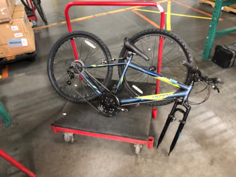 Photo 1 of ***USED - MISSING PARTS - NO PACKAGING - SEE COMMENTS***
Huffy Stone Mountain Hardtail Mountain Bike for Boys/Girls/Men/Women, /26"  21 Speed Shimano Twist Shifting, Front or Dual Suspension, Comfort Saddle, Navy/Green