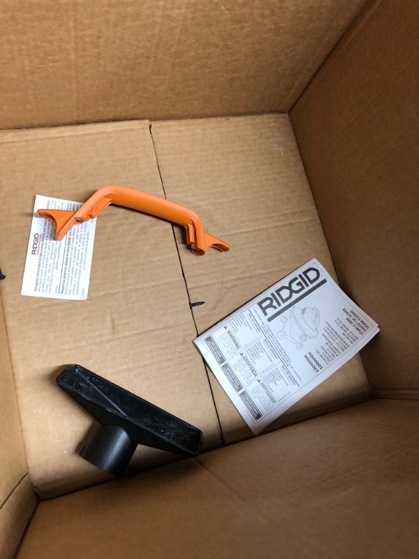 Photo 8 of ***USED - LIKELY MISSING PARTS - UNABLE TO VERIFY FUNCTIONALITY***
RIDGID 6 Gallon 3.5 Peak HP NXT Wet/Dry Shop Vacuum with Filter, Locking Hose and Accessories