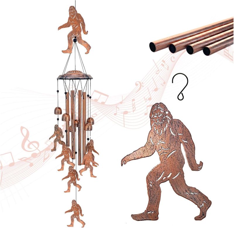 Photo 1 of 
Bigfoot Wind Chimes Outdoor Big Foot Sasquatch Gifts for Men/Women/Dad/Grandpa Birthday Gift Memorial Gift Metal WindChimes for Outside/Indoors, Home, Lawn,...