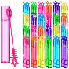 Photo 1 of Leyndo 300 Pack Mini Bubble Wands Bubble Party Favors for Kids, Goodie Bag Stuffers Bubble Makers Carnival Prizes Wedding Fiesta Birthday Favor Anniversaries Outdoor Gifts (Bright Color,Star Style) Star Style Bright Color