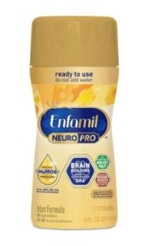 Photo 1 of **BEST BY APR 2025**Enfamil NeuroPro Infant Formula, Unflavored, 8 Oz., Ready To Use Bottle, Milk-Based, Iron-Fortified, 1 Count, #187001
