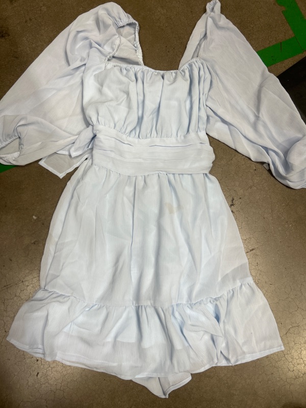 Photo 1 of **needs to be washed**
women's light blue long sleeve knee length dress size xxl