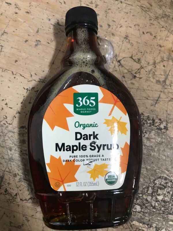 Photo 2 of 365 by Whole Foods Market, Organic Grade A Dark Maple Syrup, 12 Fl Oz Maple 12 Fl Oz (Pack of 1) best by 02-15-2027