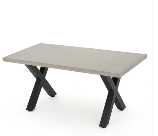 Photo 1 of ***SEE NOTES*** 
Concrete Dining Table w/ Black Iron Legs