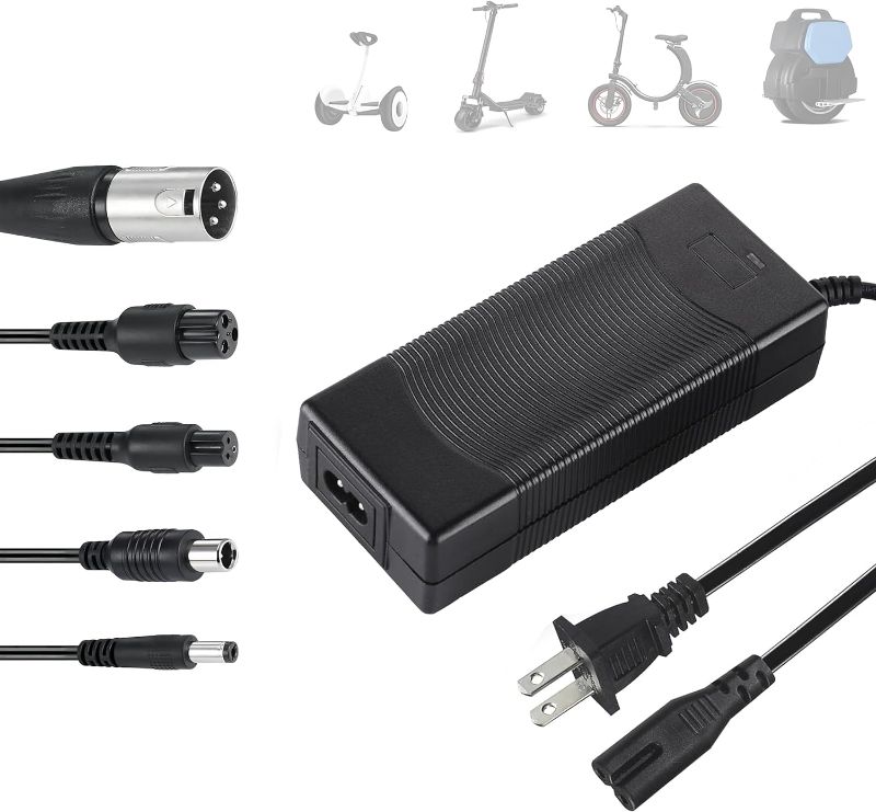 Photo 1 of 42V 2A Electric Scooter Charger 5 in1 Plugs Universal,for 36V Electric Scooter Ebike Lithium Battery?for Jetson,Razor,Swagtron,Bird,Gotrax,Segway
