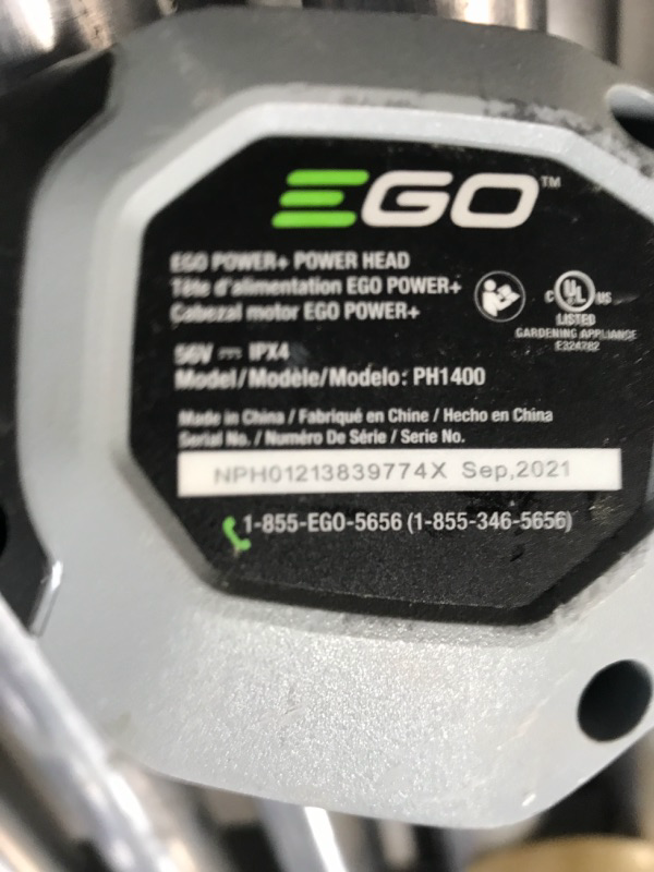 Photo 5 of (READ FULL POST) EGO PH1400 56-Volt Lithium-ion Power Head-Battery and Charger not Included, Pack of 1, Grey
