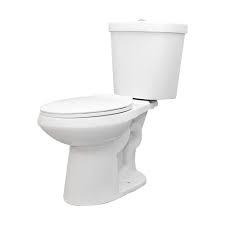 Photo 1 of **MISSING TANK** 12 inch Rough In Two-Piece 1.1 GPF/1.6 GPF Dual Flush Elongated Toilet in White Seat Included
